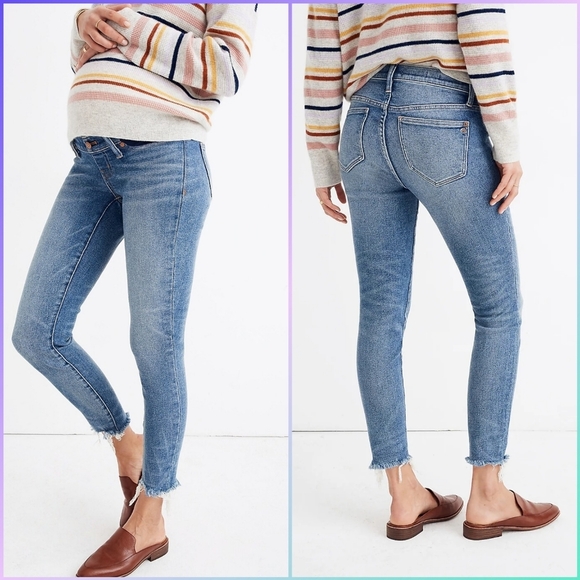 Madewell Maternity Side-Panel Skinny Jeans in Cordova Wash - Picture 1 of 12